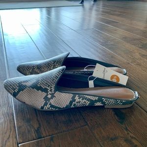 NWT Universal Thread Snake Skin Pointed Mules